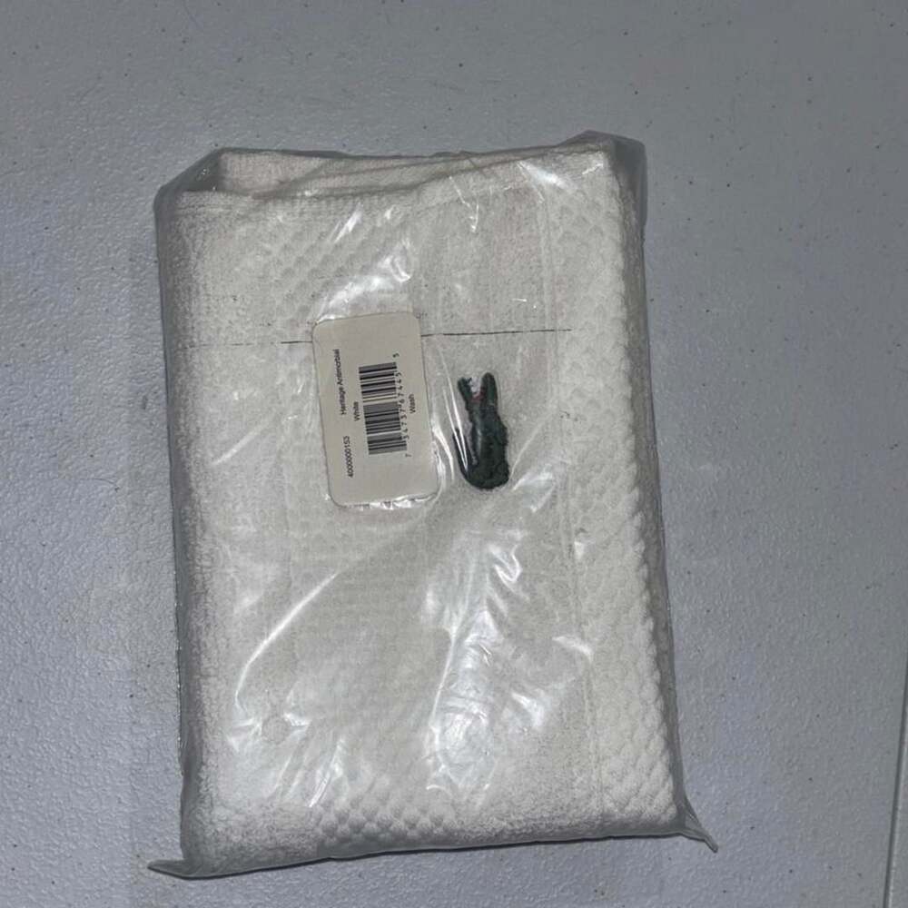 Lacoste Heritage Antimicrobial Wash Towel White New